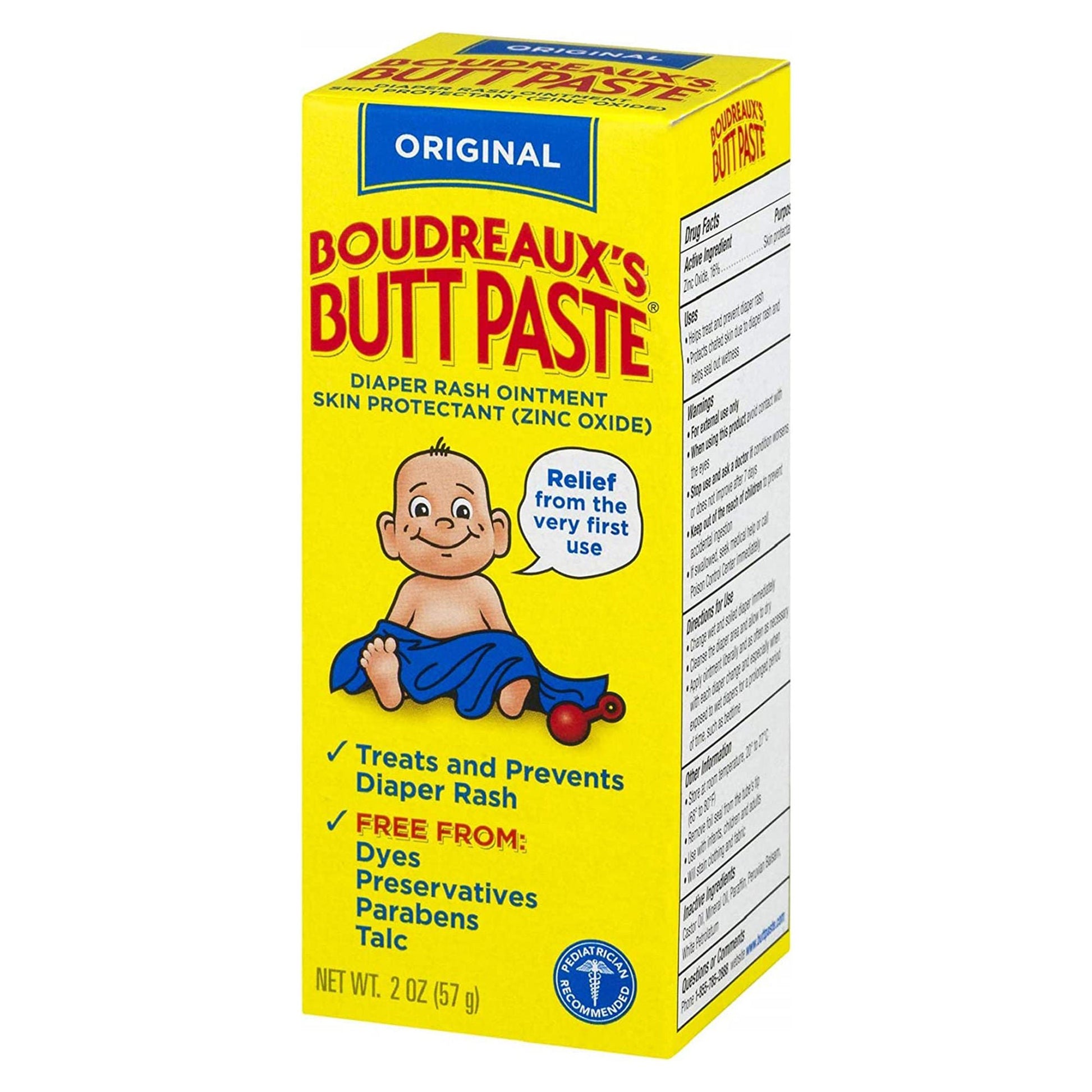 Boudreaux's Original Butt Paste Diaper Rash Treatment, Scented, tube