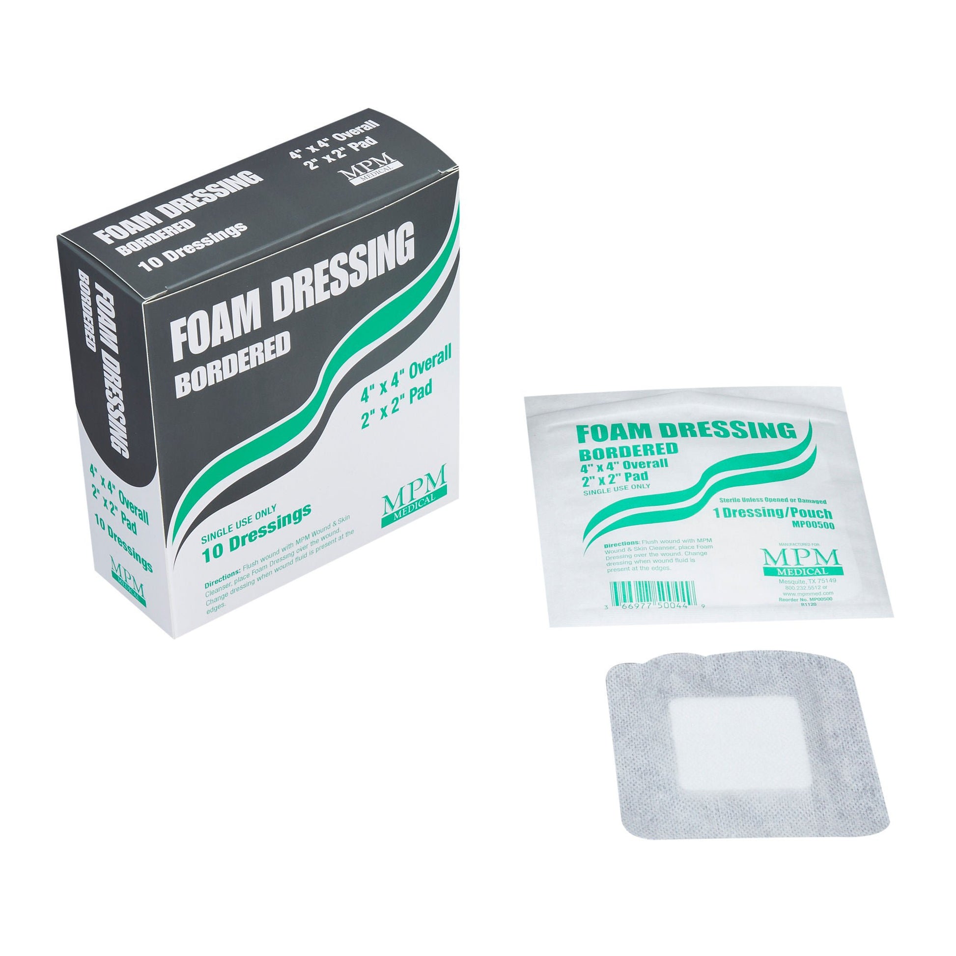 MPM Foam Dressing With Border Waterproof Backing Adhesive Square
