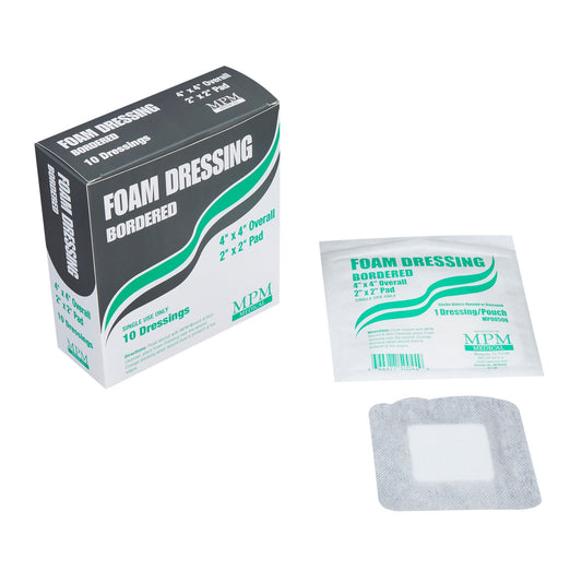 MPM Foam Dressing With Border Waterproof Backing Adhesive Square