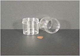 Jar, Wide Mouth, 90mL (3oz), PS, 58mm Opening (Screw Cap Packaged Separately)