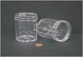 Jar, Wide Mouth, 120mL (4oz), PS, 58mm Opening (Screw Cap Packaged Separately)