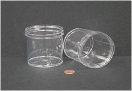 Jar, Wide Mouth, 180mL (6oz), PS, 70mm Opening (Screw Cap Packaged Separately)