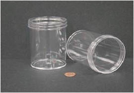 Jar, Wide Mouth, 240mL (8oz), PS, 70mm Opening (Screw Cap Packaged Separately)