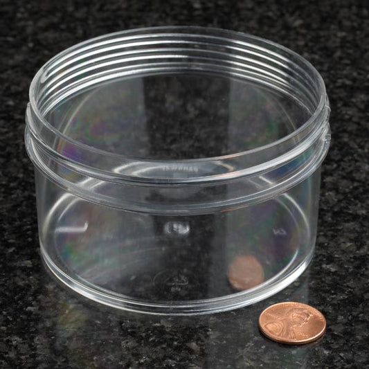 Jar, Wide Mouth, 180mL (6oz), PS, 89mm Opening (Screw Cap Packaged Separately)