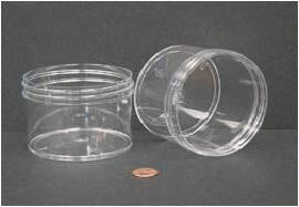 Jar, Wide Mouth, 240mL (8oz), PS, 89mm Opening (Screw Cap Packaged Separately)