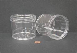Jar, Wide Mouth, 360mL (12oz), PS, 89mm Opening (Screw Cap Packaged Separately)