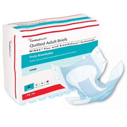 Wings™ Quilted Plus with BreatheEasy™ Technology Incontinence Brief