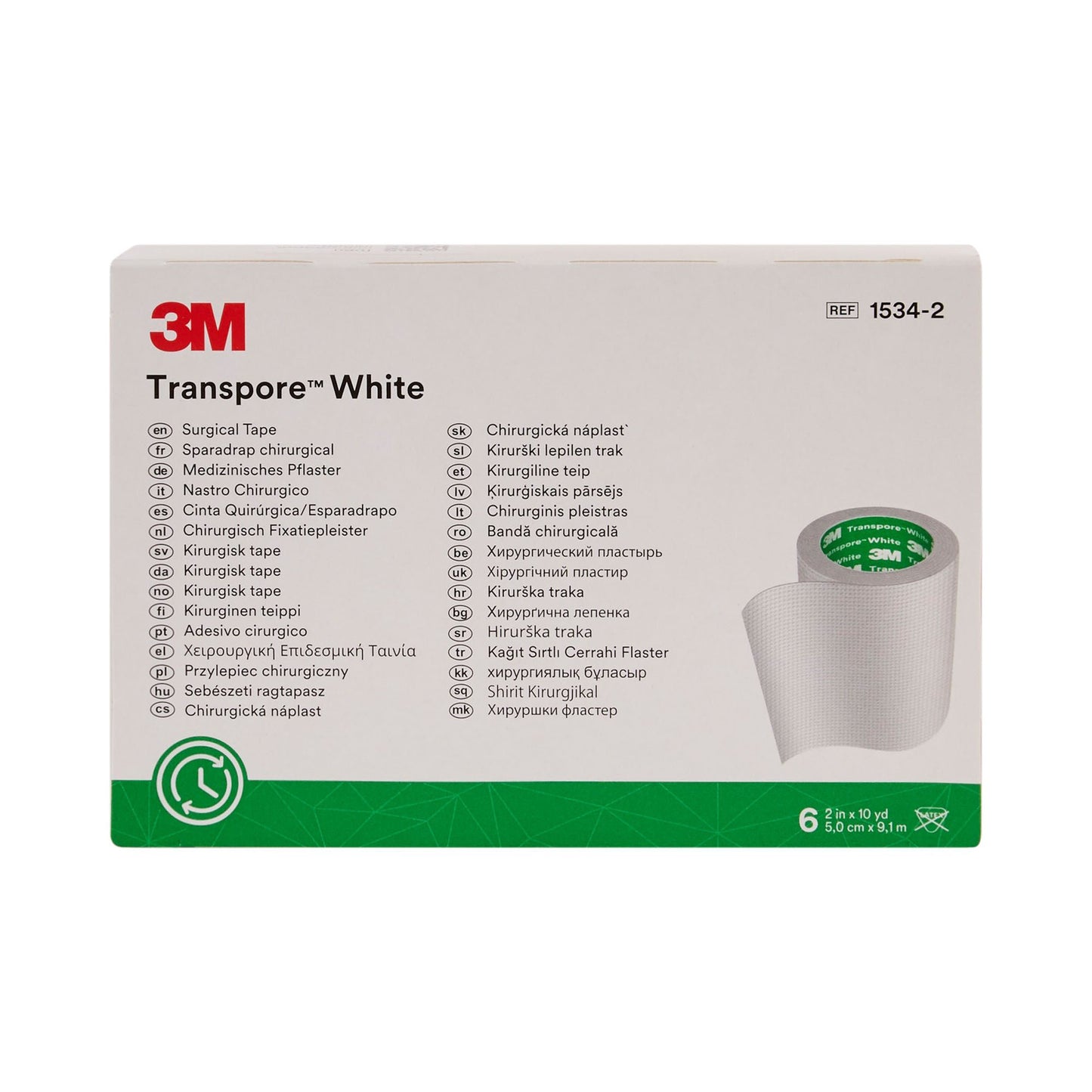 3M™ Transpore™ Plastic Medical Tape, White