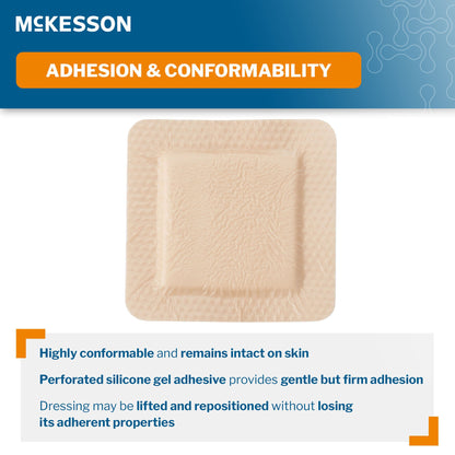 McKesson Five-Layer Hydrocellular Foam Dressing w/ 2 x 2 Inch Border