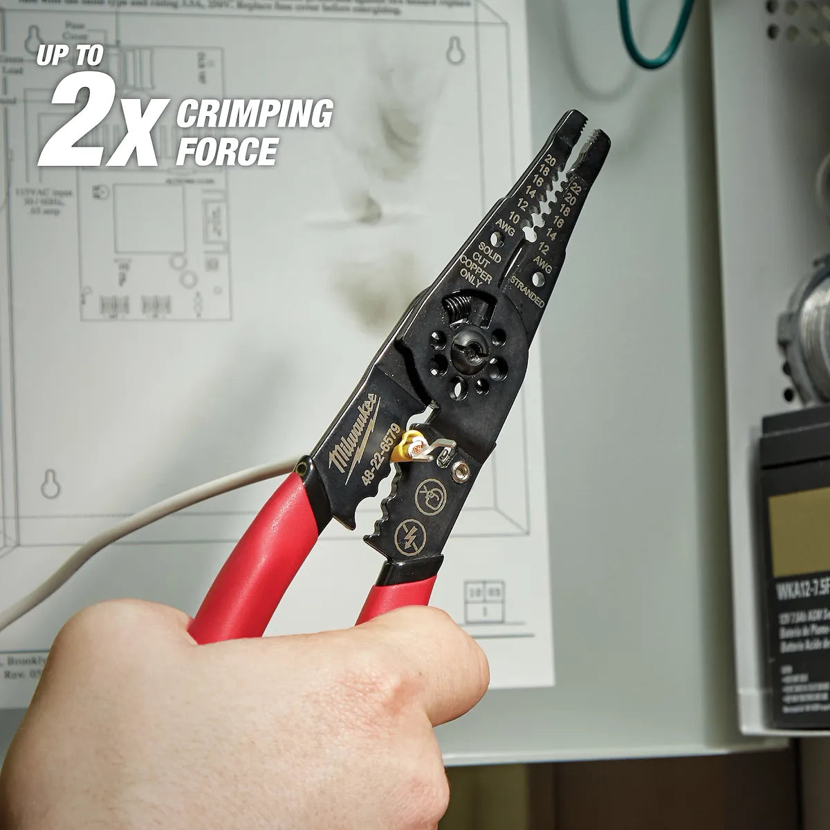 Milwaukee Multi-Purpose Wire Stripper with Crimper 48-22-6579 | Steel