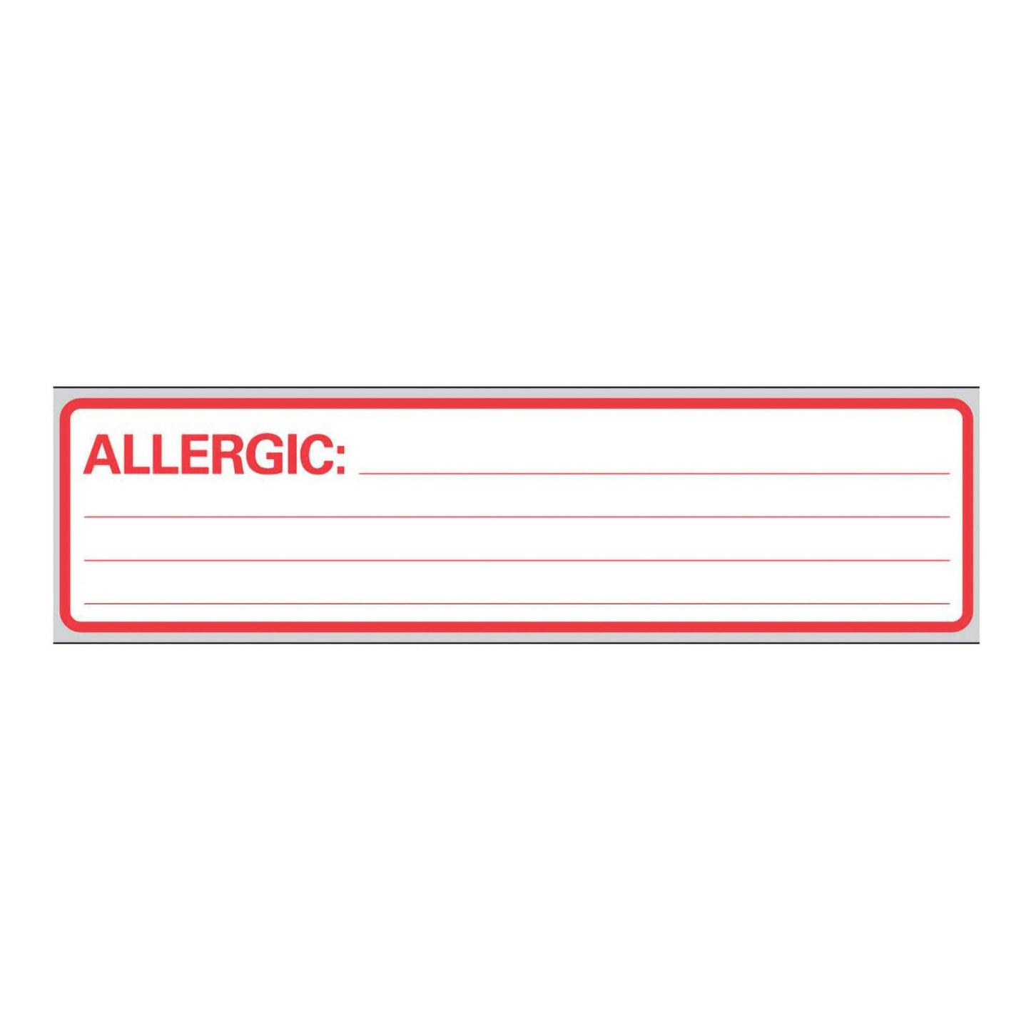 Timemed Pre-Printed Allergy Alert Label Removable Tape