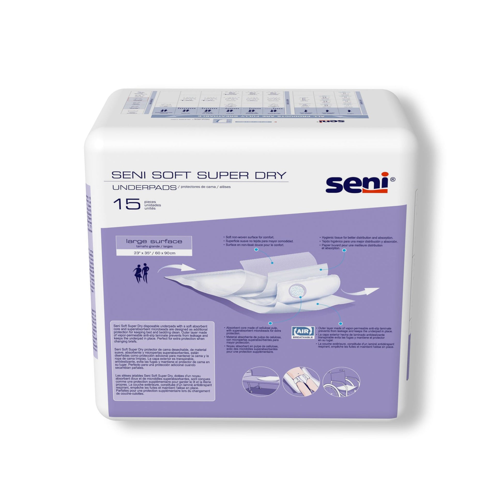 Seni® Soft Super Dry Underpads, Level 3 Absorbency