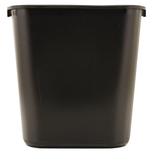 Rubbermaid Commercial Deskside Plastic Wastebasket, Rectangular, 7 gal, Black (FG295600BLA)