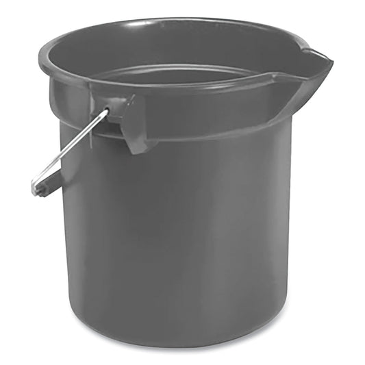 Rubbermaid Commercial Brute® Round Bucket, 10 qt, Gray (FG296300GRAY)
