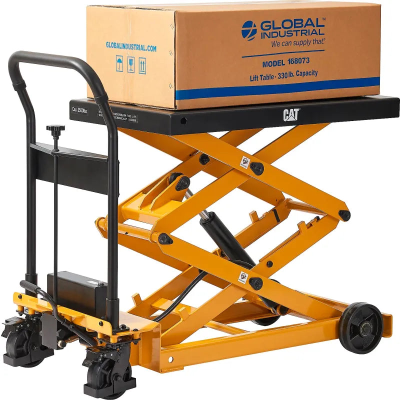 Cat® WB641687 Double Scissor Lift Table — safety and construction detail