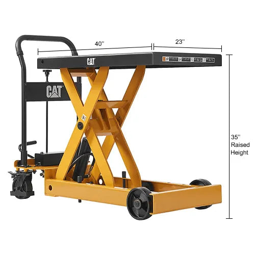 Cat® WB641688 Heavy Duty Scissor Lift Table — dimensions diagram