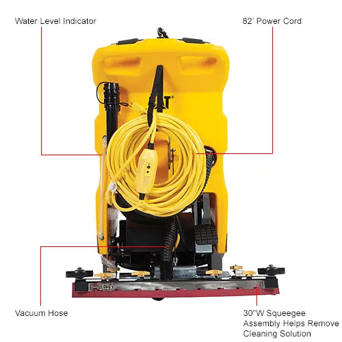 Cat® C20E Floor Scrubber — coverage path and maneuverability view