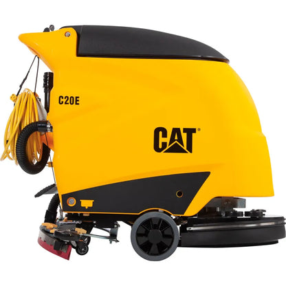 Cat® C20E Floor Scrubber — solution and recovery tank detail