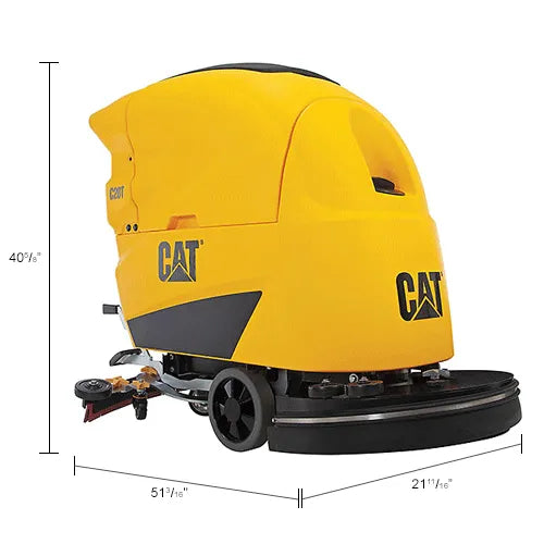 Cat® C20T Floor Scrubber — dimensions diagram