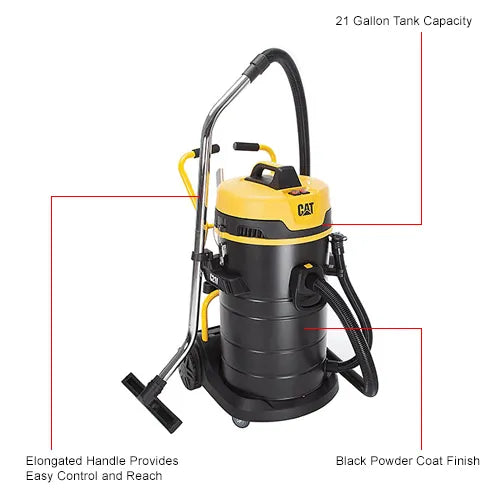 Cat® C21V Wet/Dry Vacuum — in-use context view