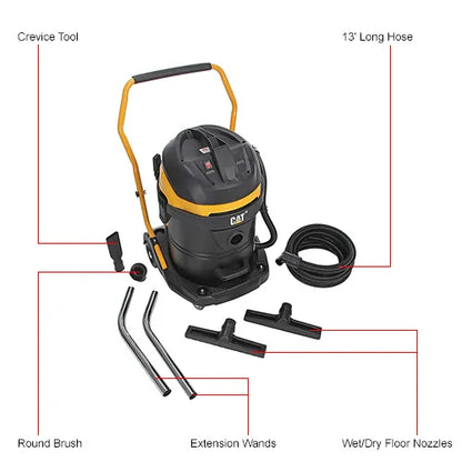 Cat 16 Gallon Stainless Steel Wet/Dry Vacuum | Industrial Maintenance 641759