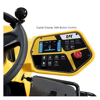 Cat® C70R Sweeper — two-view operational context