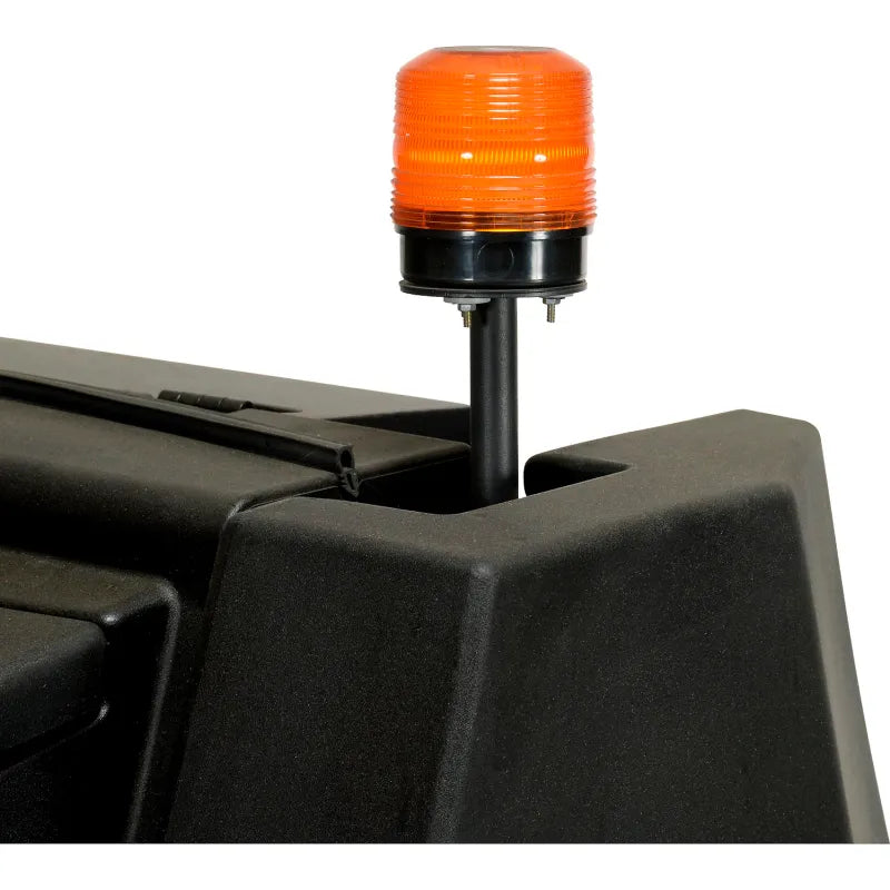 Cat® C70R Sweeper — side brush motor and brush assembly detail