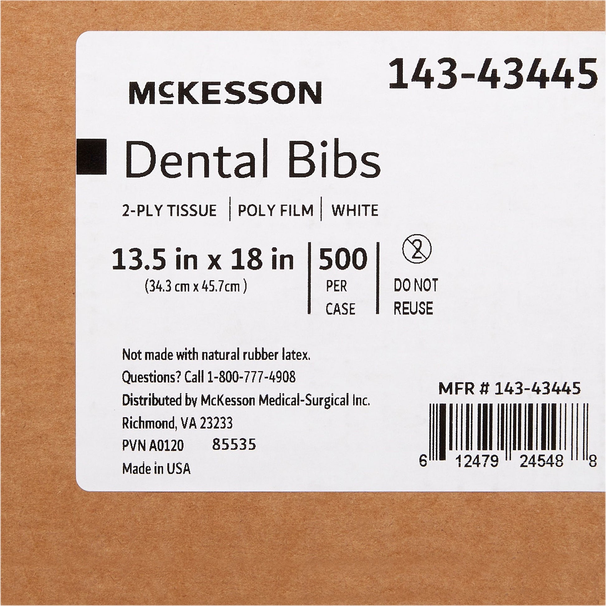 McKesson White Dental Bib