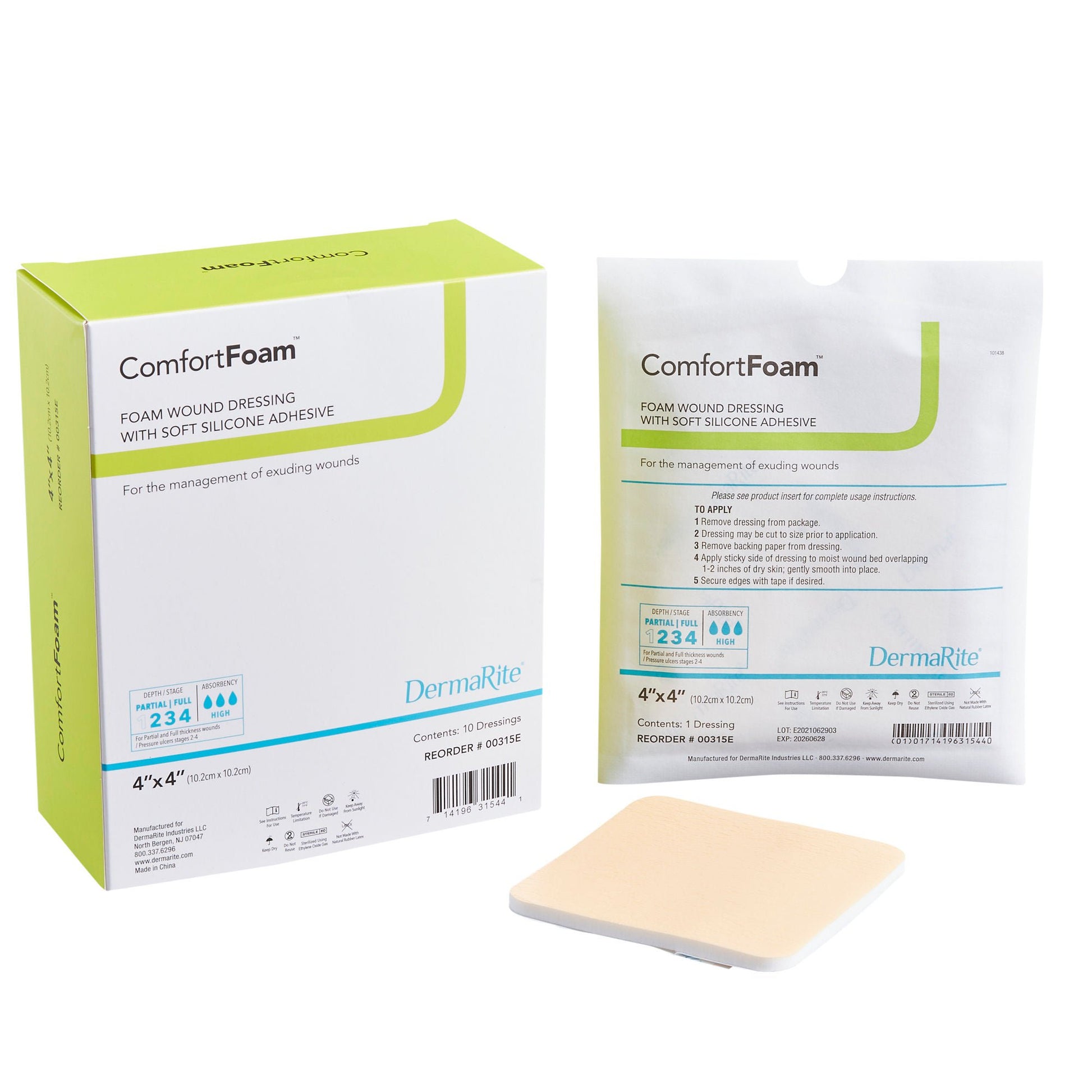 ComfortFoam™ Silicone Adhesive without Border Silicone Foam Dressing