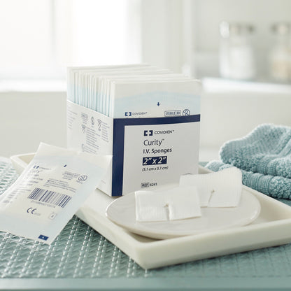 Curity™ IV / Drain Split Dressing, Six-Ply