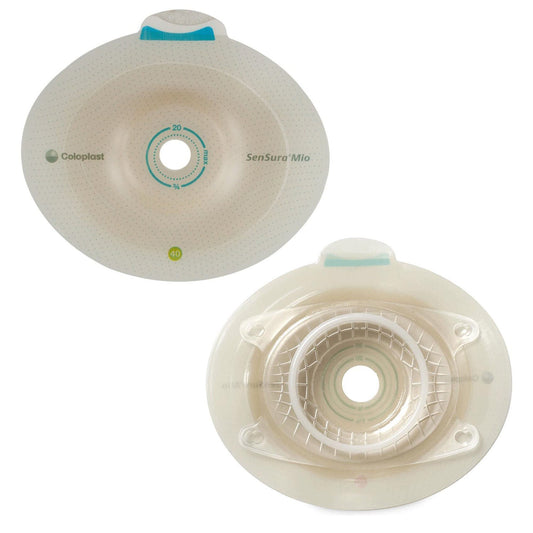 SenSura® Mio Convex Light Click Ostomy Barrier, Stoma Opening, Red Match