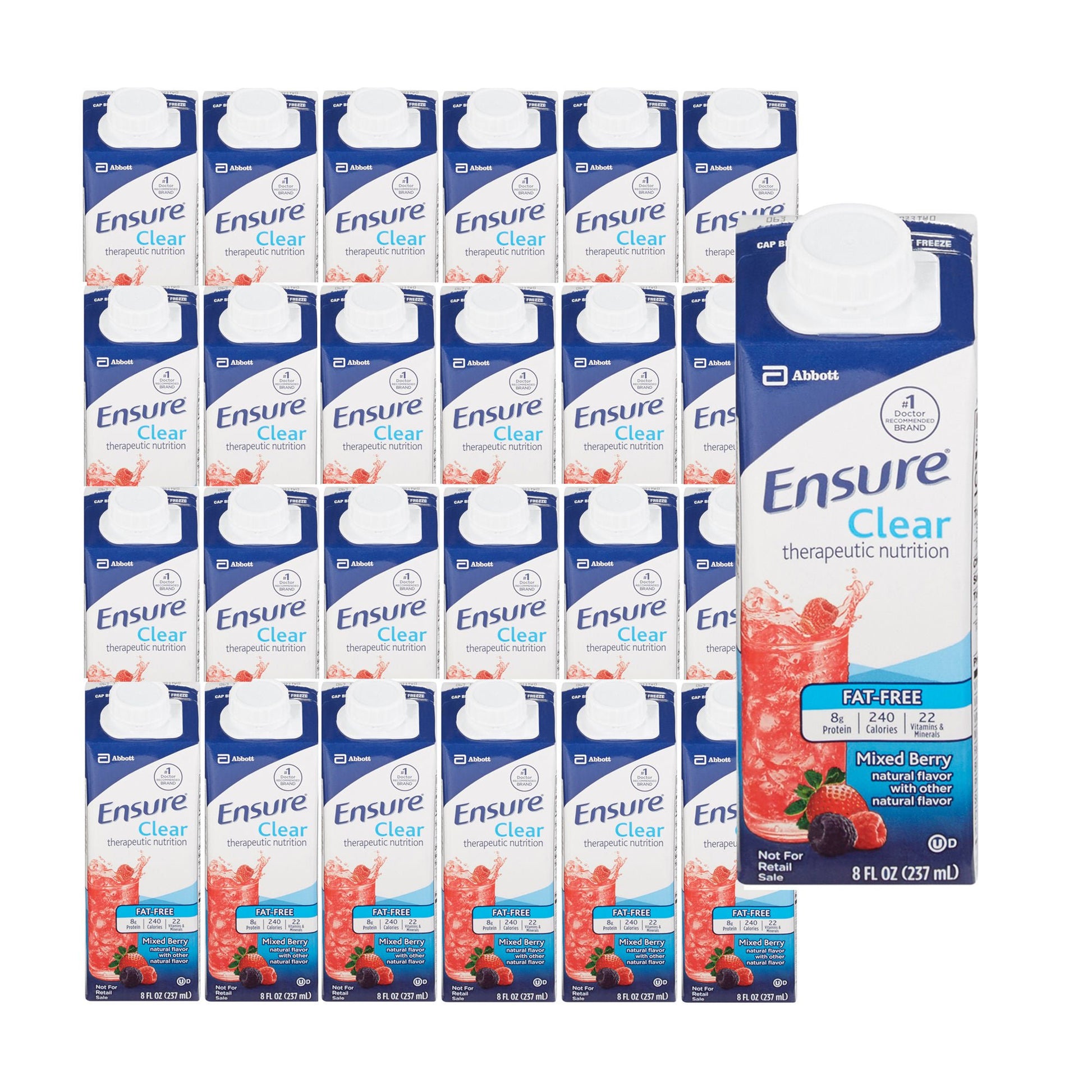 Ensure® Clear Therapeutic Nutrition, Mixed Berry, carton