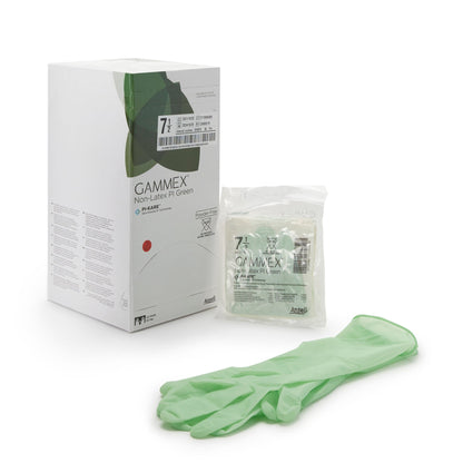 Sterile GAMMEX® Non-Latex PI Green Polyisoprene Surgical Gloves, Light Green