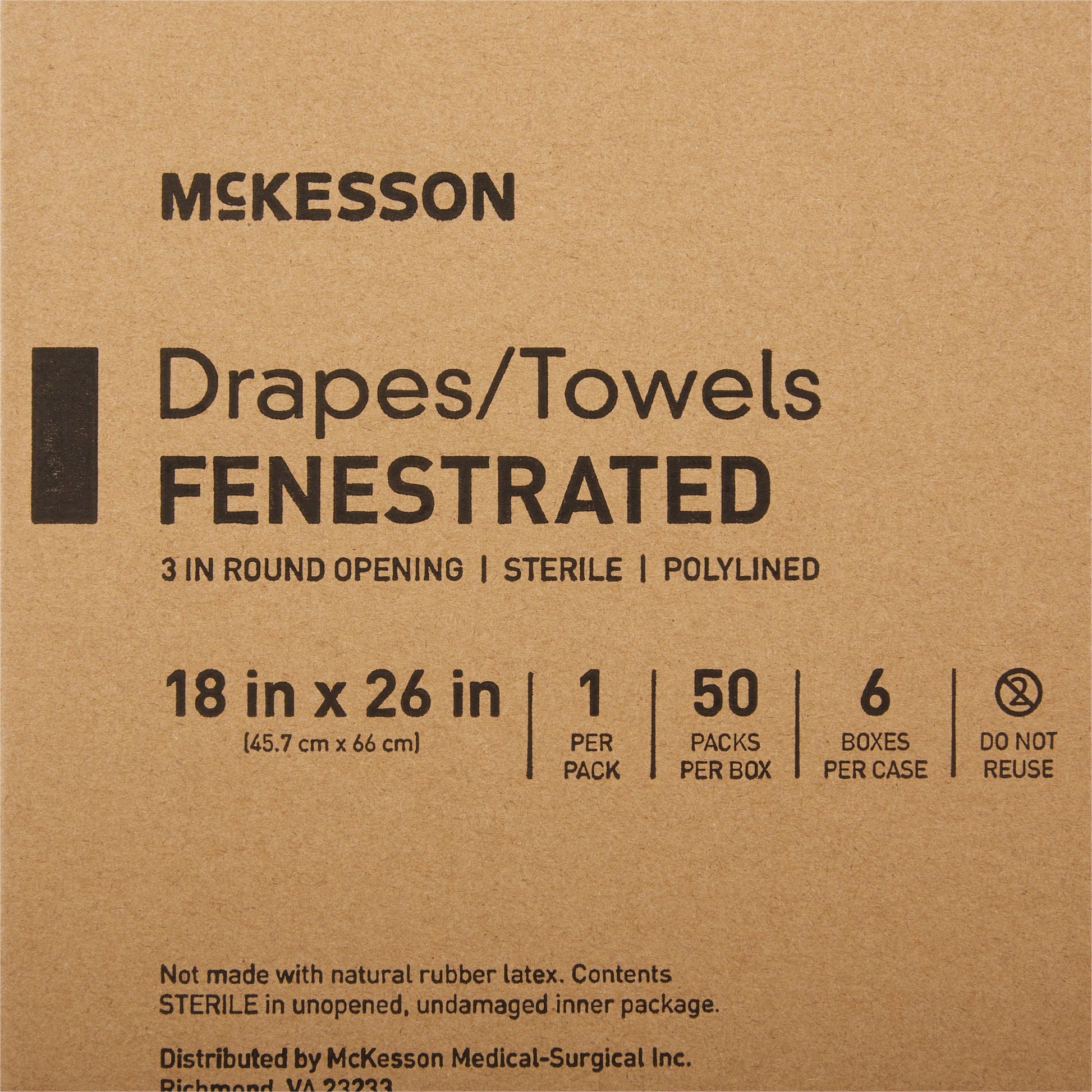 McKesson Sterile Poly Lined Towel Drape