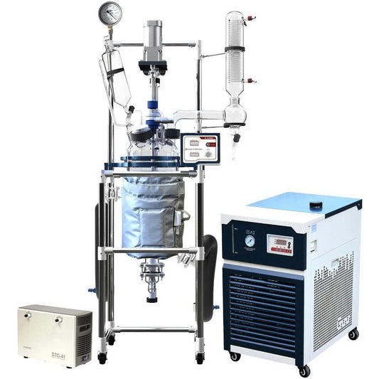 Single Jacketed Reactor, with Chiller, and Pump