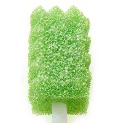 Toothette Plus Oral Swabsticks Foam Tip, Green, 6 Inch, Individually Wrapped