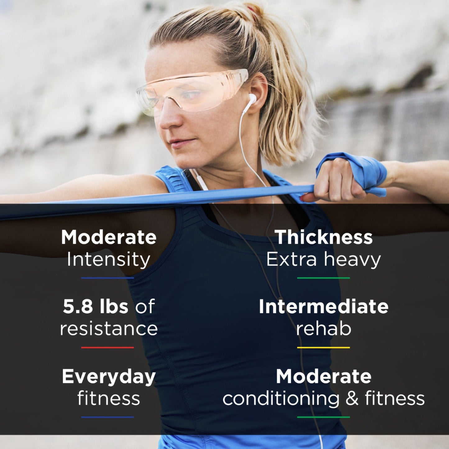 TheraBand® Exercise Resistance Band, Blue, X-Heavy Resistance