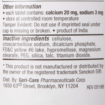 Geri-Care® Senna Plus Docusate Sodium / Sennosides Stool Softener