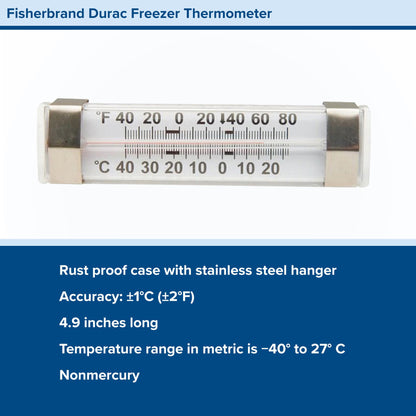Fisherbrand™ Dual-Scale Refrigerator / Freezer Thermometer, -40° to +80° F