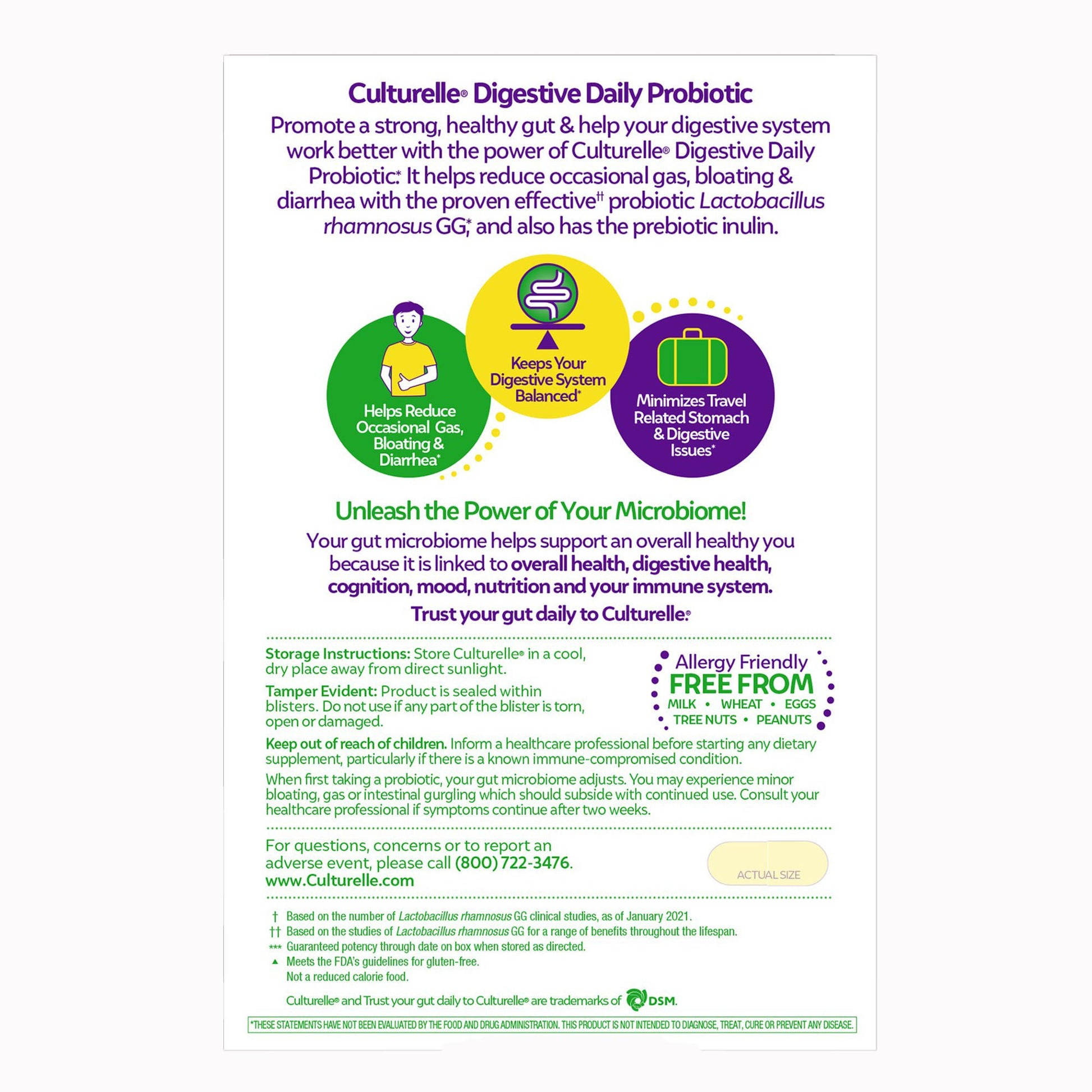 Culturelle® Digestive Daily Probiotic Capsules, 50 Capsules