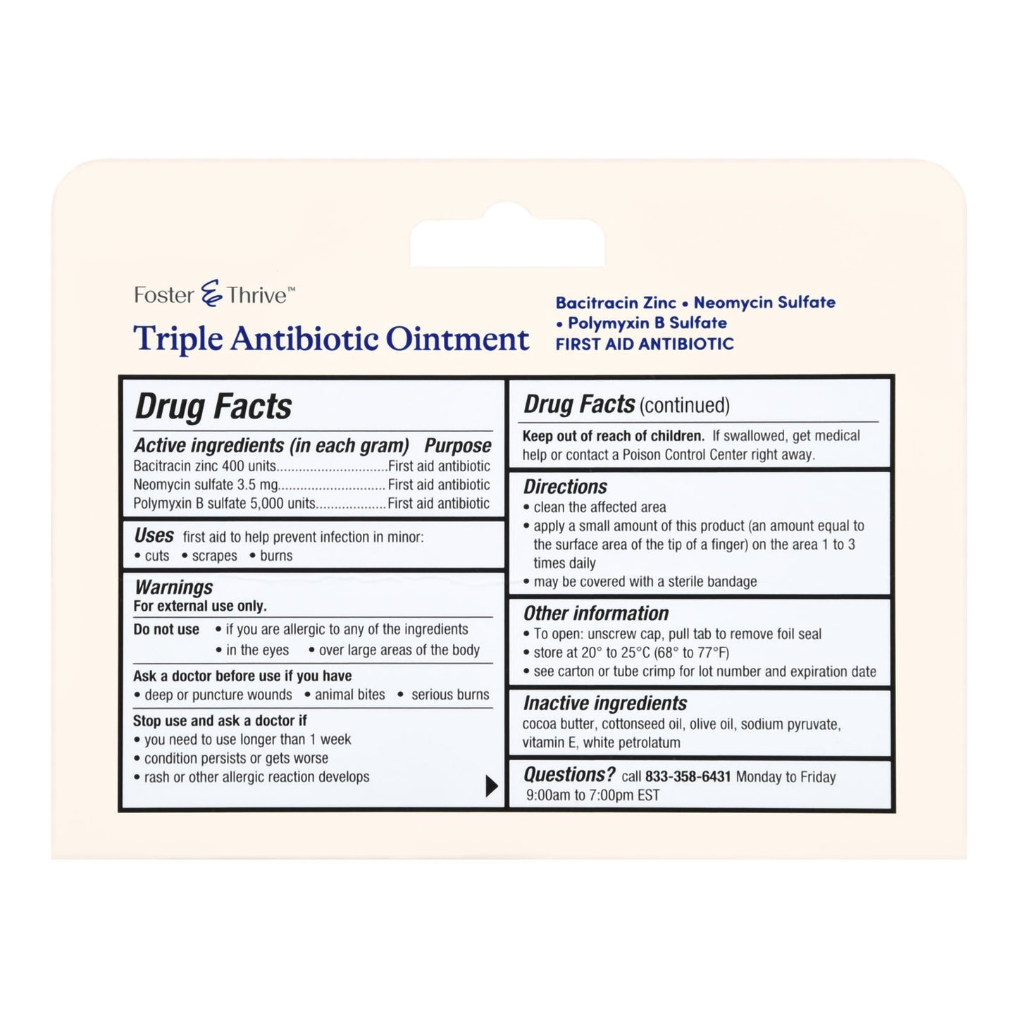 Foster & Thrive™ Triple Antibiotic Ointment