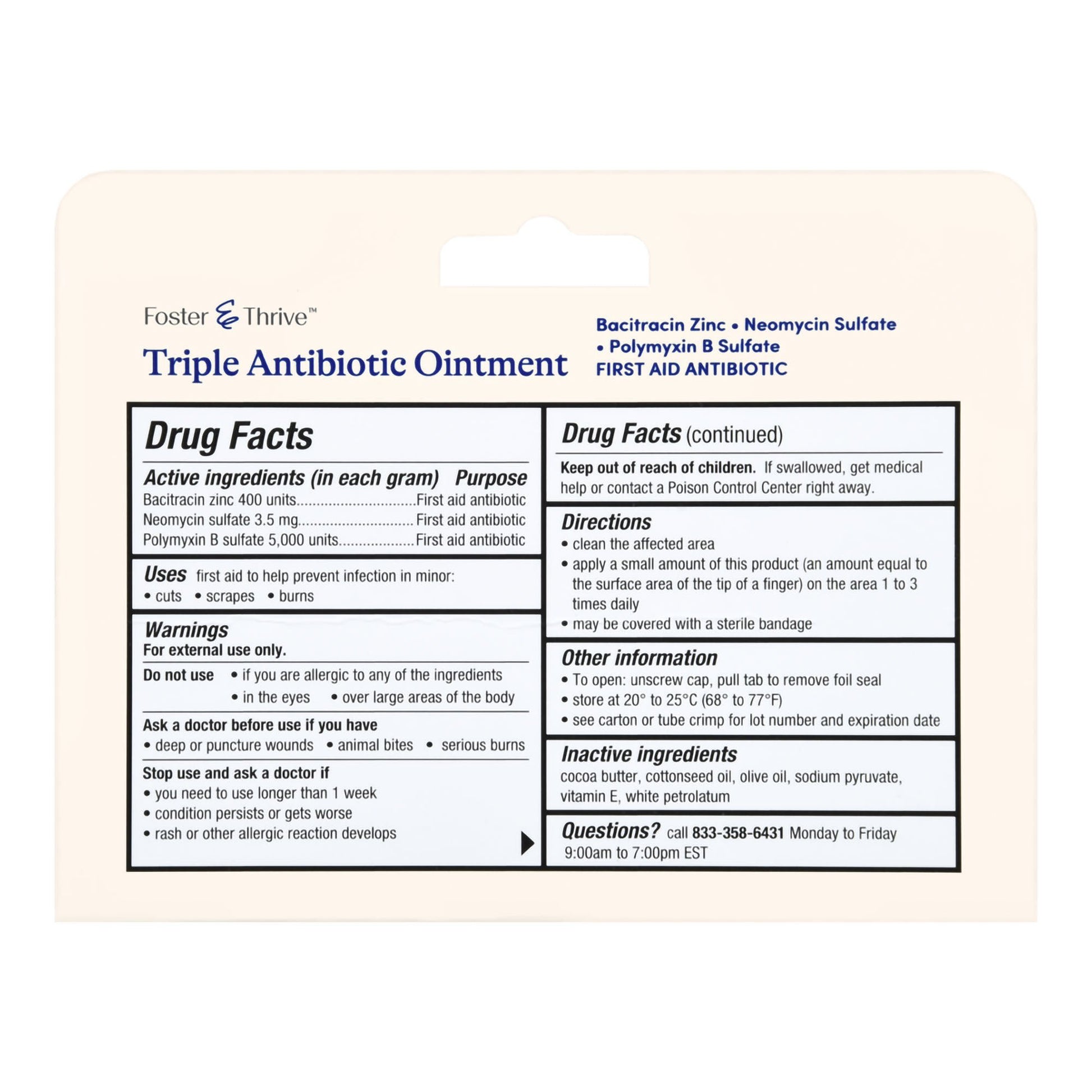 Foster & Thrive™ Triple Antibiotic Ointment