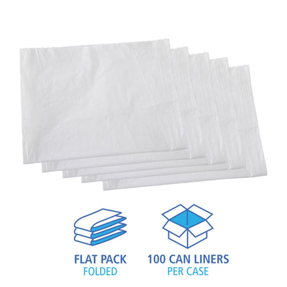Boardwalk Trash Bag 60 gal. 0.70 mil White Industrial Strength Star Seal Bottom Flat Pack
