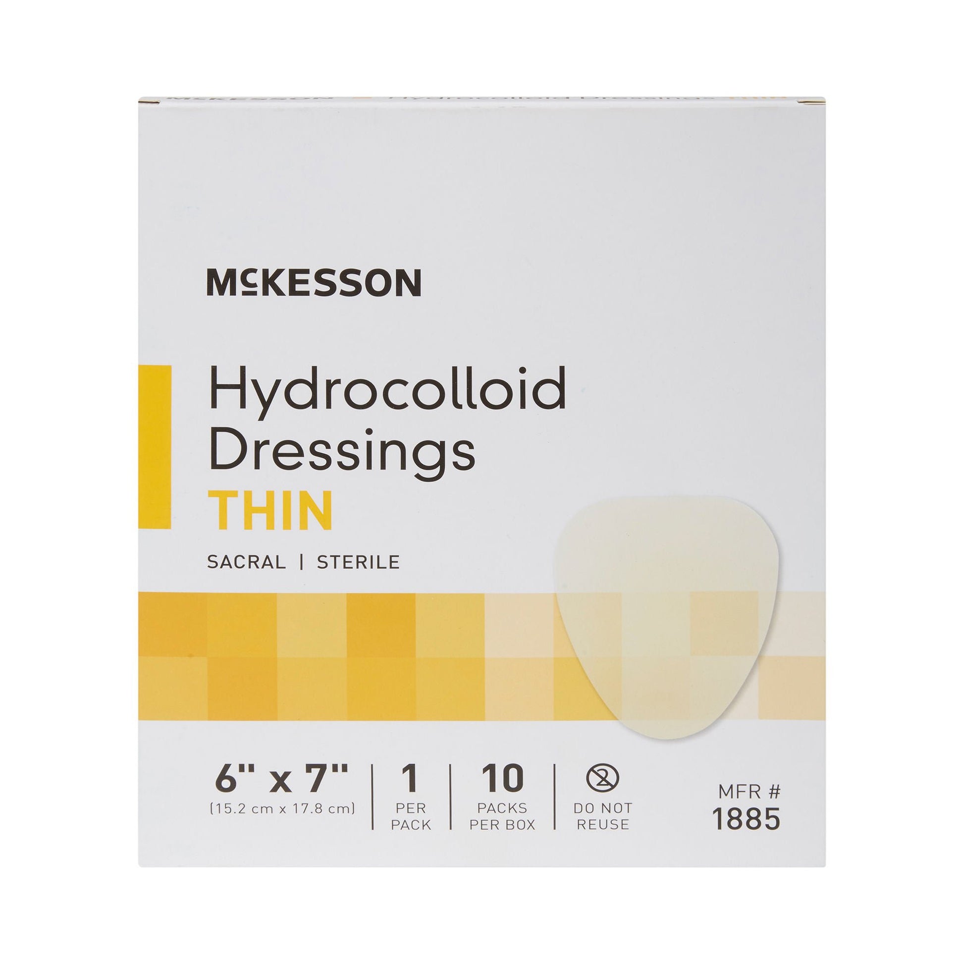 McKesson Hydrocolloid Dressing, Sacral