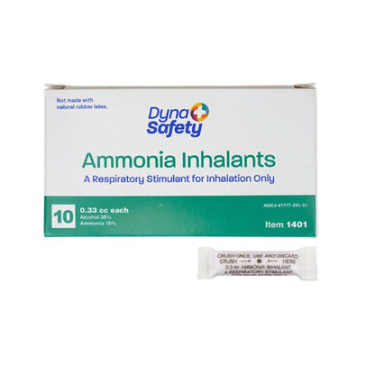 Dyna Safety Ammonia Inhalants, a Respiratory Stimulant for Inhalation, Ampules