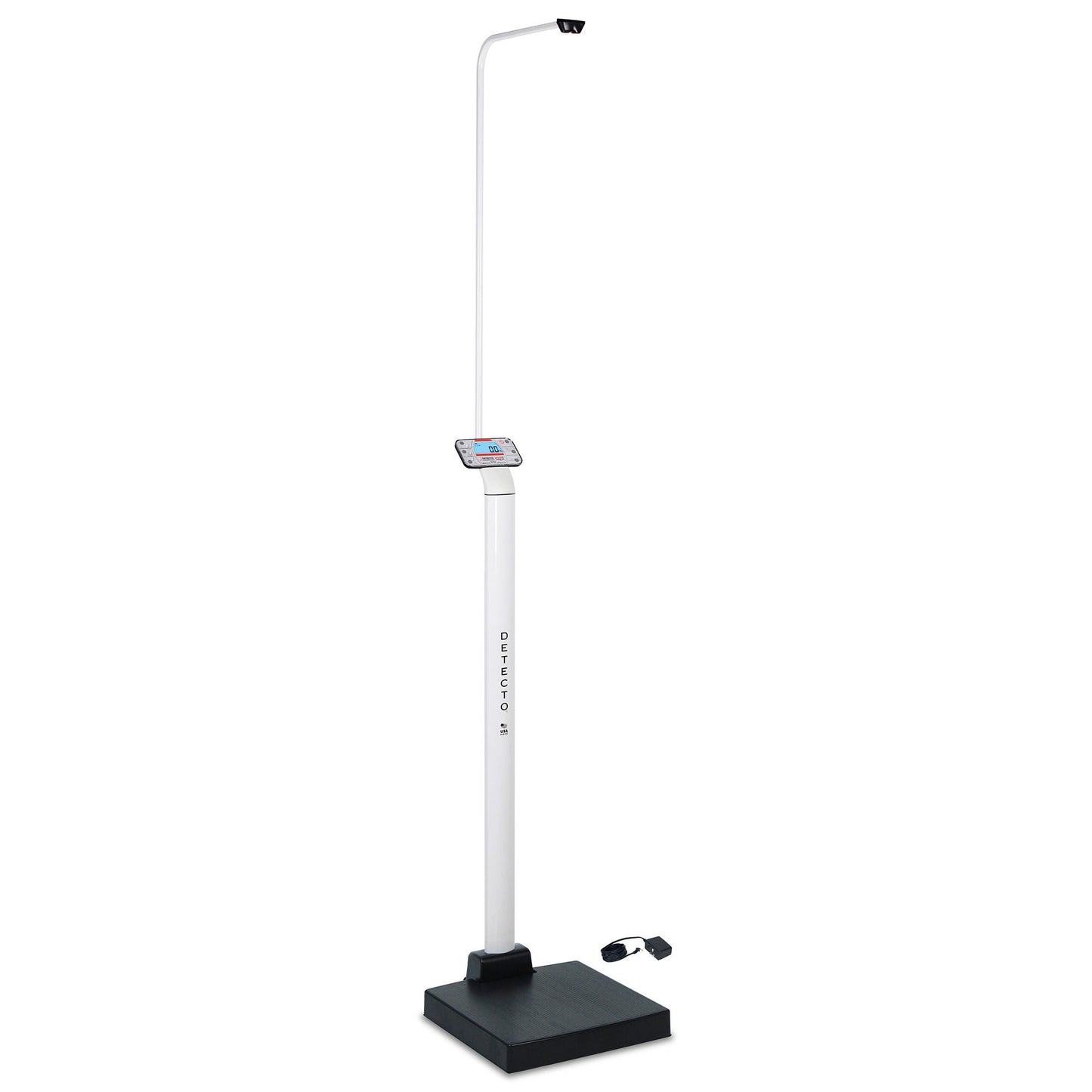 Detecto Physician Scale Digital Display 660 lbs. / 300 kg Capacity Black / White AC Adapter / Battery Operated