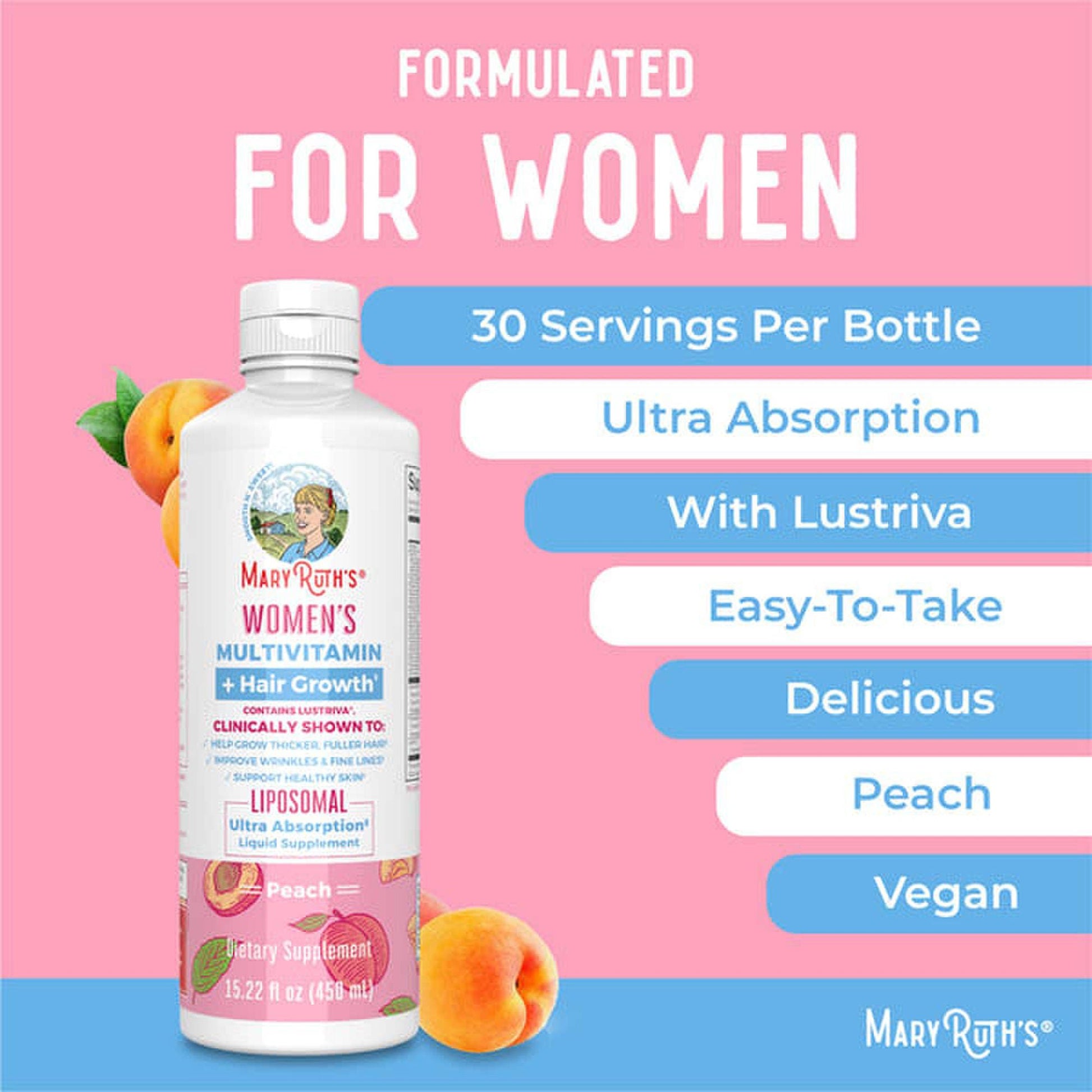 Mary Ruth's® Women's Multivitamin + Liposomal for Hair Growth