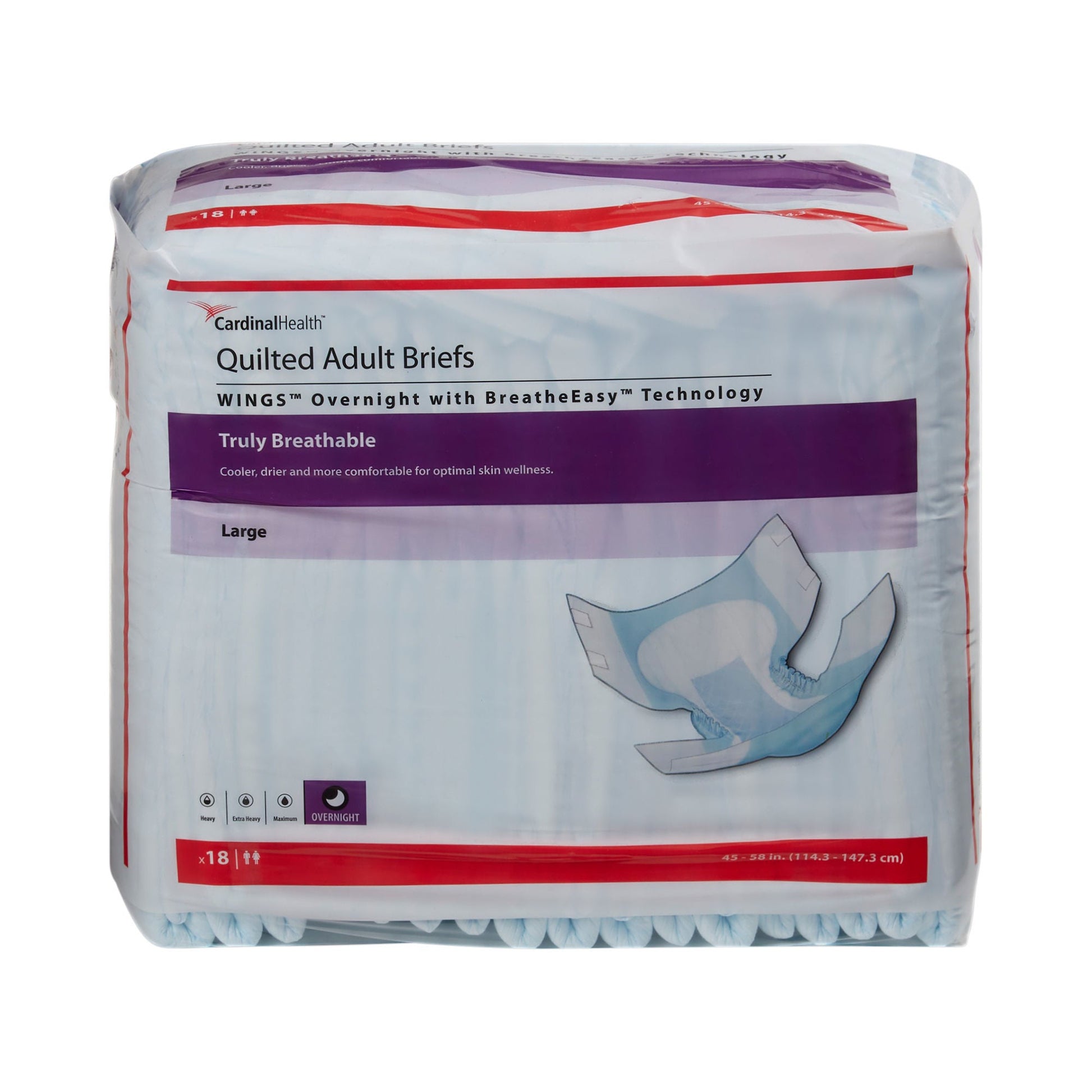 Wings™ Overnight Absorbency Incontinence Brief