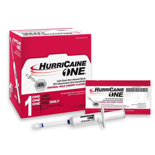 HurriCaine® Benzocaine Oral Pain Relief, Wild Cherry Flavor, unit dose