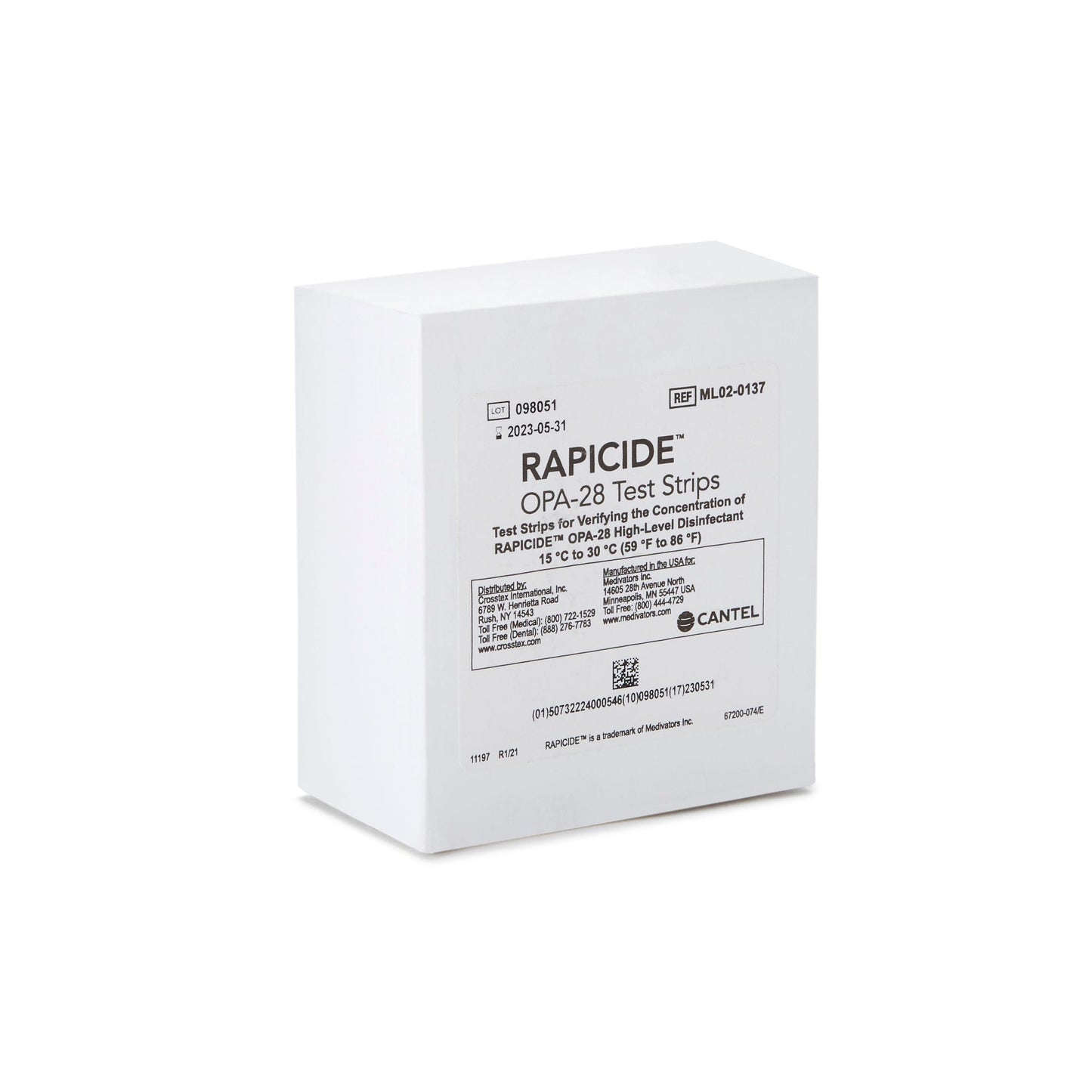 Rapicide OPA-28 Test Strips for Verifying Concentration of Rapicide Disinfectant – Bottle - view 2